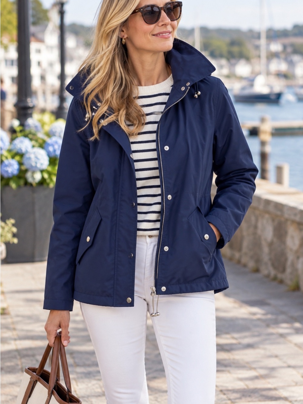 Lauren for Ralph Lauren Hooded Waterproof Navy
Jacket Parka Sz XL